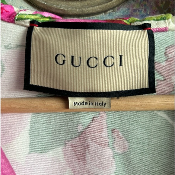 💯 Authentic Gucci Ken Scott Pullover Parka Jacket Anorak Coat Rose Floral - Picture 7 of 10